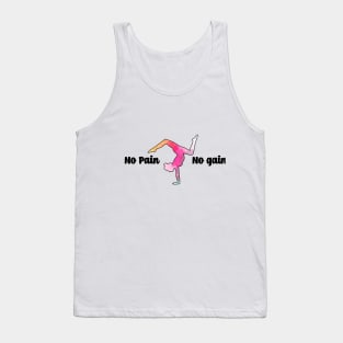 No Pain No Gain Woman Gymnast Silhouette Tank Top